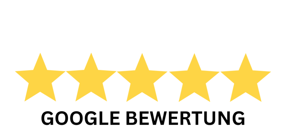 Fünf goldene Sterne zur Google-Bewertung.